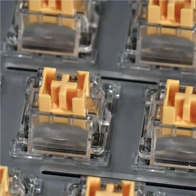 Alt view image 6 of 7 - Outemu Silent Peach V3 RGB Switch, Pre-Lubed Silent Linear Transparent Switch for Custom Mechanical Keyboard(90PCS)