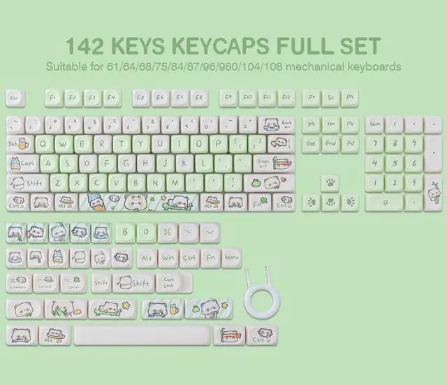 Alt view image 2 of 7 - JOMKIZ 140 Keys PBT Keycaps,MOA Profile Keycaps Dye Sublimation Customized ANSI Layout Keycaps Set Compatible with Cherry MX Switches Mechanical Keyboards