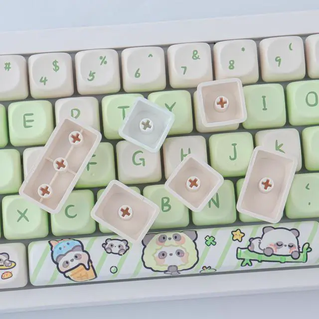 Alt view image 5 of 7 - JOMKIZ 140 Keys PBT Keycaps,MOA Profile Keycaps Dye Sublimation Customized ANSI Layout Keycaps Set Compatible with Cherry MX Switches Mechanical Keyboards