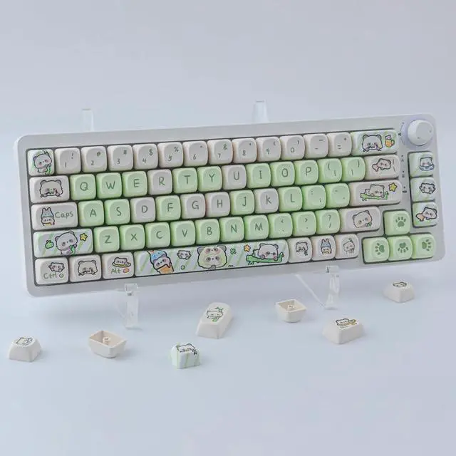 Alt view image 3 of 7 - JOMKIZ 140 Keys PBT Keycaps,MOA Profile Keycaps Dye Sublimation Customized ANSI Layout Keycaps Set Compatible with Cherry MX Switches Mechanical Keyboards