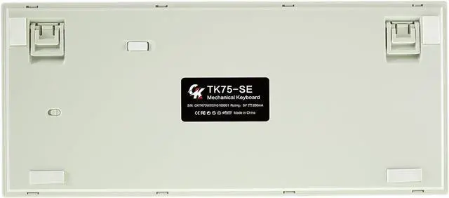 Alt view image 6 of 7 - GK GAMAKAY TK75 SE Mechanical Keyboard, Compact Size (White-Outemu Brown Switch)