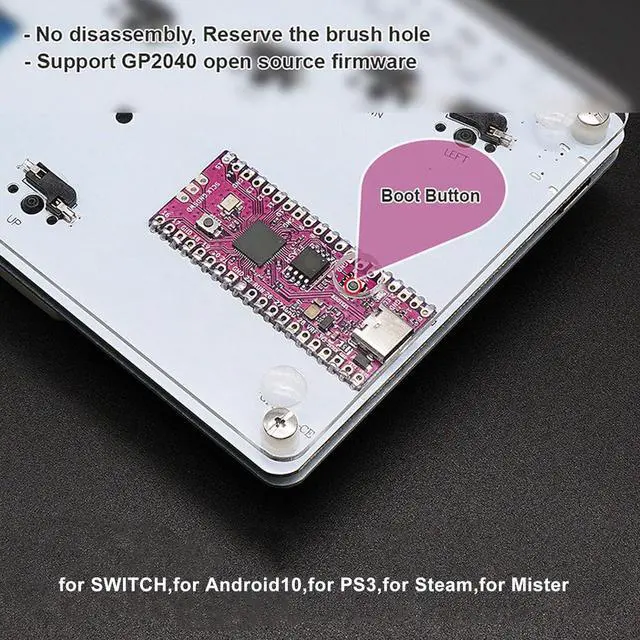 Alt view image 4 of 7 - Mtlavishness Fight Stick Fighting Game Keyboard 22. 0×14. 0×5. 0 for Fighting Box Keyboard for WASD Gp2040 Ce Fightstick Fight Stick with for Cherry Mx for Ps3 Fight Pad Keyboard