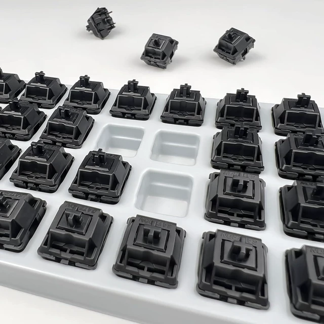 Alt view image 5 of 6 - GATERON Oil King V2 Pre-lubed Keyboard Switches, 5-Pin 55gf Black Linear Switches Compatible for MX Mechanical Keyboard DIY(90PCS)