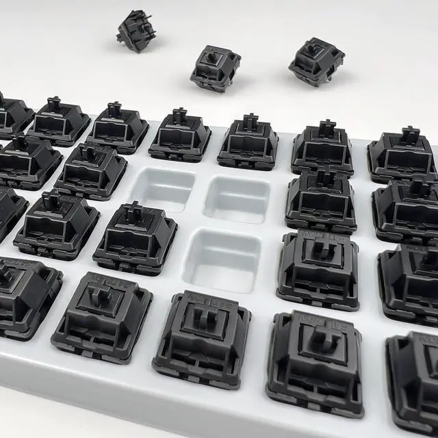 Alt view image 5 of 6 - GATERON Oil King V2 Pre-lubed Keyboard Switches, 5-Pin 55gf Black Linear Switches Compatible for MX Mechanical Keyboard DIY(36PCS)