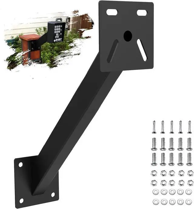 Main image of Keypad Mounting Post Bracket Heavy-Duty Universal Pedestal Mount Ghost Controls Gooseneck for Keypads on Automatic Gate Opener Systems, 14.6" 1-Pack for Car