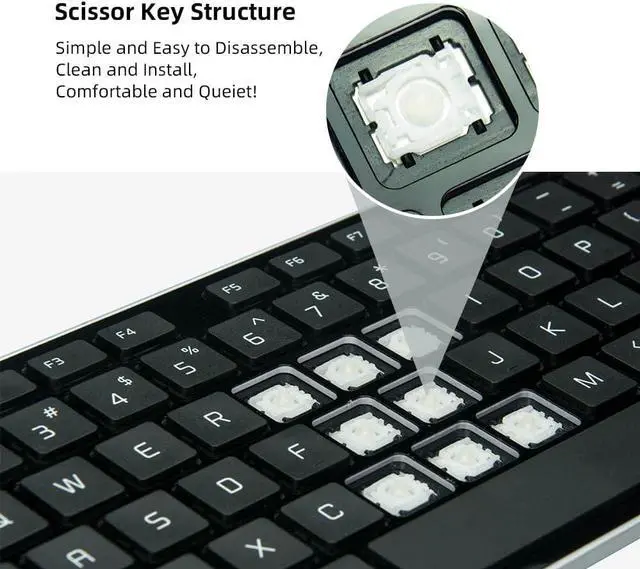 Alt view image 2 of 7 - B.FRIENDit Wired USB Keyboard with Cover/Protector Skin, Low-Profile Flat Keyboard with US Layout (QWERTY), Durable Ultra-Slim Quiet Computer Keyboard for PC Windows 11/10 / 8/7 / XP/Vista - Pink