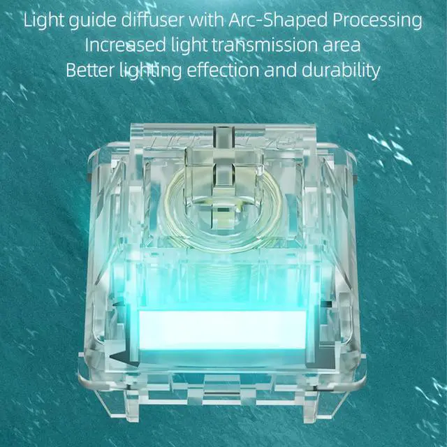 Alt view image 3 of 7 - GATERON Magnetic Jade Max Keyboard Switches, Linear Factory Pre-lubed Fully Transparent Gold-Plated Spring Permanent Magnet Freely Setting Pre-Travel Key Switches for Magnetic Gaming Keyboard(90PCS)