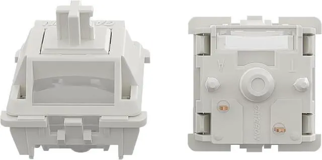 Main image of Gateron Smoothie Keyboard Switches, Linear 5-pin 40gf Factory Pre-Lubricated White Switches, RGB LED Compatible, for MX Mechanical Keyboards(72pcs)