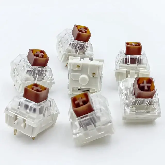 Alt view image 3 of 5 - Kailh Box Brown Switches for Mechanical Keyboard,3-Pin 45gf Tactile/Factory Lubed/Dust&Waterproof Switches(Kailh Box Brown,108Pcs)