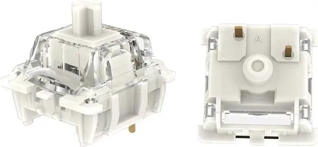 Alt view image 2 of 6 - Gateron G White Clear Pro 3.0 Switches Pre-lubed 3pin RGB SMD Linear for Gaming Mechanical Keyboard (72Pcs, Pro White 3.0)