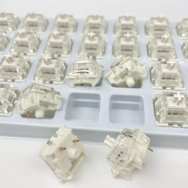 Alt view image 5 of 6 - Gateron G White Clear Pro 3.0 Switches Pre-lubed 3pin RGB SMD Linear for Gaming Mechanical Keyboard (72Pcs, Pro White 3.0)
