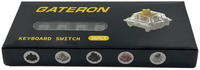 Alt view image 6 of 6 - GATERON Oil King V2 Pre-lubed Keyboard Switches, 5-Pin 55gf Black Linear Switches Compatible for MX Mechanical Keyboard DIY(36PCS)