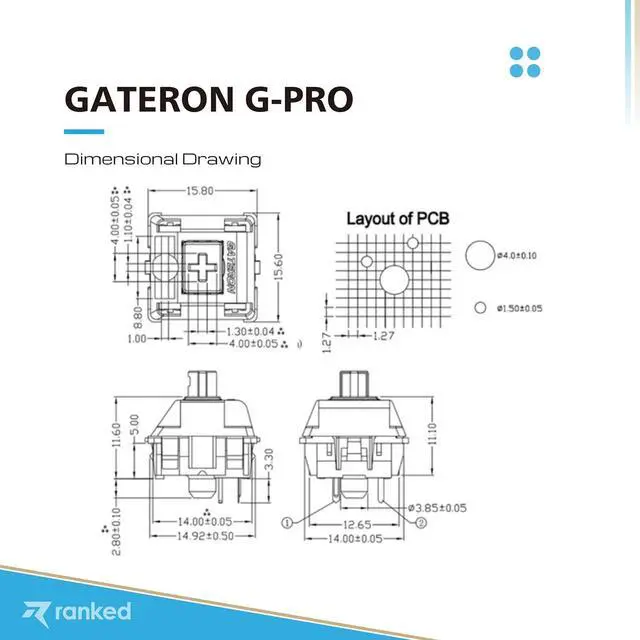 Alt view image 5 of 6 - Pack of Gateron ks-9 G PRO Switches for Mechanical Gaming Keyboards | Plate Mounted | Pre Lubed (Gateron PRO Speed Silver - Two Stage Spring, 65 Pcs)