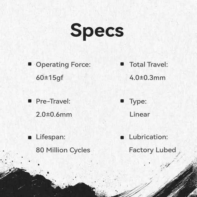 Alt view image 5 of 5 - Gateron Ink Black v2 Switches 5pin RGB Linear Switch for DIY Mechanical Keyboards (72PCS, Black Ink)