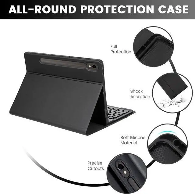 Alt view image 7 of 7 - EHLCYS Touchpad Keyboard Case for Samsung Galaxy Tab S10 FE+ Plus 13.1 Inch 2025 Model (SM-X620/X626), 7-Color Backlight Detachable Keyboard, Ultra-Thin Cover with Pen Holder and Mouse,Green