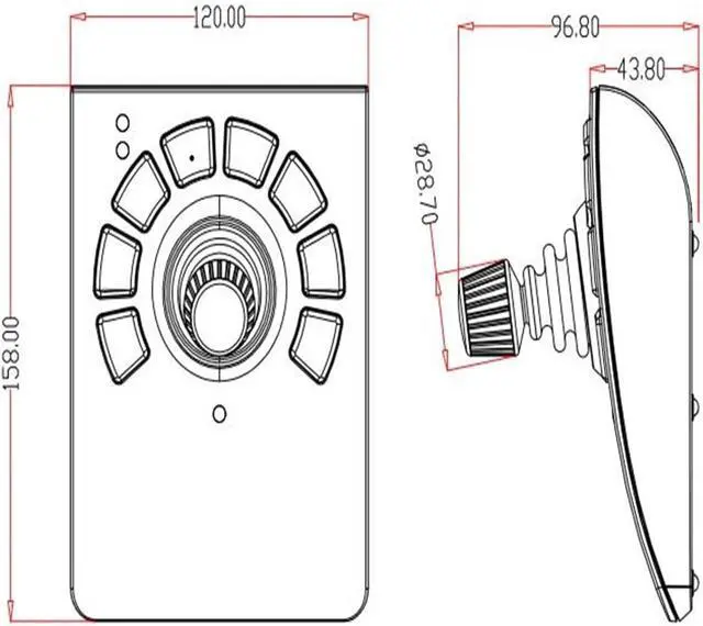 Alt view image 6 of 7 - Joystick Controller Desktop SMC71 Joystick Keyboard USB HID Protocol Driver-free Three-axis Joystick USBJoystick Safe Maneuvering