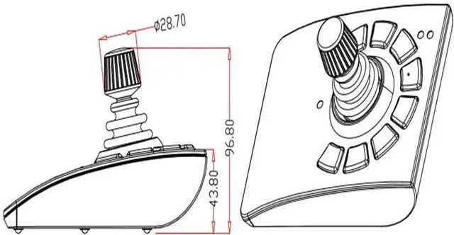 Alt view image 7 of 7 - Joystick Controller Desktop SMC71 Joystick Keyboard USB HID Protocol Driver-free Three-axis Joystick USBJoystick Safe Maneuvering