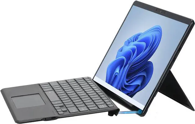 Alt view image 4 of 7 - Keyboard for Pro 8/X/9, Portable BT5.0 Cordless Keyboard, Multi Gesture Touchpad Type Cover for Pro 8/X/9, Silent Typing Experience (with Colorful Backlit(450mAh