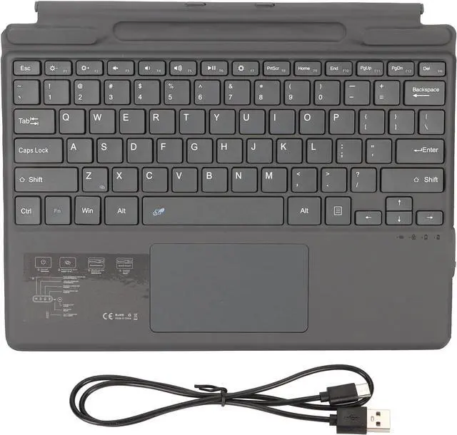 Alt view image 6 of 7 - Keyboard for Pro 8/X/9, Portable BT5.0 Cordless Keyboard, Multi Gesture Touchpad Type Cover for Pro 8/X/9, Silent Typing Experience (with Colorful Backlit(450mAh