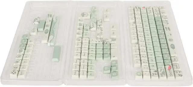 Main image of Cartoon PBT Keyboard Keycaps, 148 Keys Dye Sublimation, Ergonomic, Rich Colors, Mechanical Keyboard Keycaps for PC Gaming and DIY Enthusiasts (Frog)