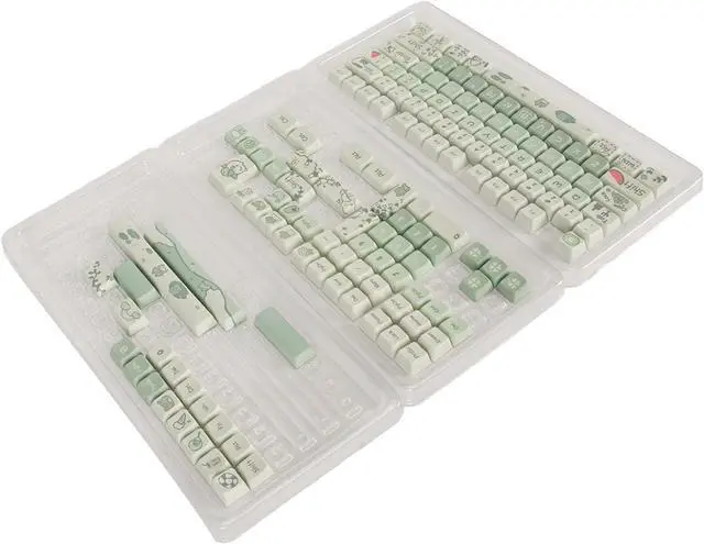 Alt view image 5 of 7 - Cartoon PBT Keyboard Keycaps, 148 Keys Dye Sublimation, Ergonomic, Rich Colors, Mechanical Keyboard Keycaps for PC Gaming and DIY Enthusiasts (Frog)