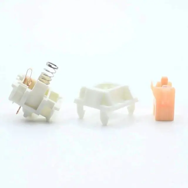 Alt view image 6 of 7 - Outemu Cream Yellow Pro V2 Switch, 5Pin Pre-Lubed Silent Tactile Switch for Custom Mechanical Keyboard(110PCS)