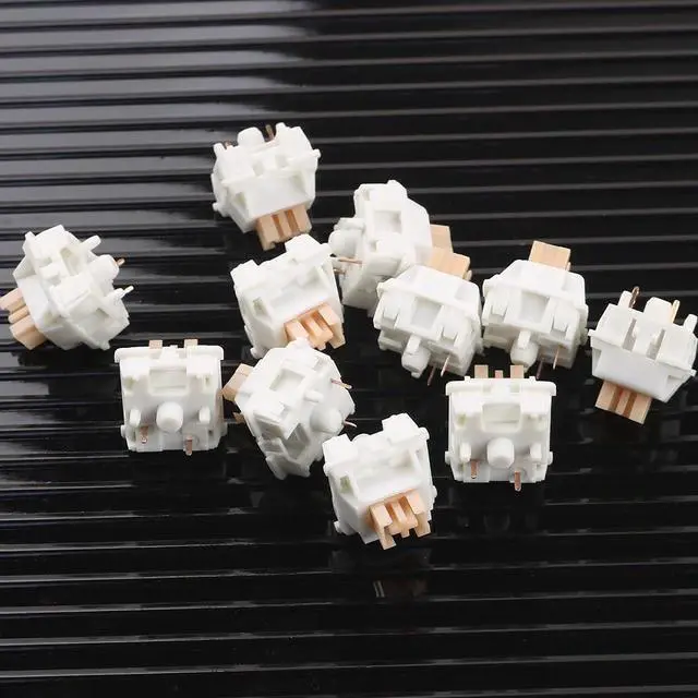 Alt view image 7 of 7 - Outemu Cream Yellow Pro V2 Switch, 5Pin Pre-Lubed Silent Tactile Switch for Custom Mechanical Keyboard(110PCS)