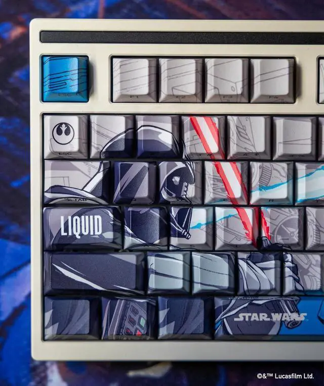 Alt view image 6 of 7 - Team Liquid Star Wars Skywalker PBT Dye Sub Keycaps for Mechanical Gaming Keyboards, Cherry MX Switches, Custom Side Print, ANSI ISO Support, US Layout
