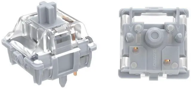 Alt view image 3 of 5 - GATERON Dual-Rail Zero Degree Switch Fully Silent Silver 3 Layer 5 pin Linear DIY RGB Customized Mechanical Keyboard Switch (72PCS)