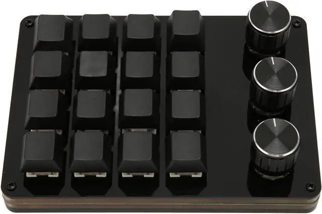 Main image of Programmable Keypad, USB One Handed Programmable Macro Keyboard with 16 Customized Keys & 3 Knobs, Hot Swappable Mini Mechanical Gaming Keyboard for Laptop, Tablet, Home, Office