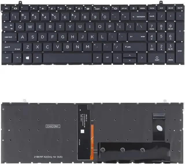 Main image of Qinrenxiang Replacement Keyboard for HP ProBook 450 G9/455 G9/455R G9 (HSN-Q34C-4) - USB, Mechanical, Backlit, QWERTY, Ambidextrous