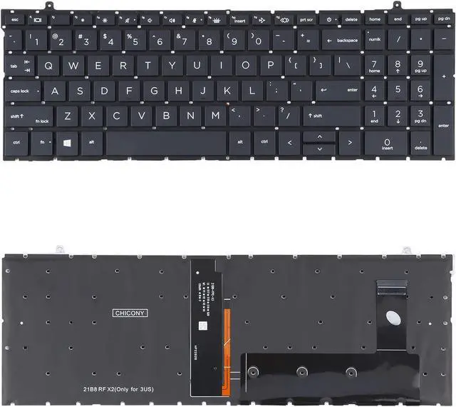 Alt view image 3 of 6 - Qinrenxiang Replacement Keyboard for HP ProBook 450 G9/455 G9/455R G9 (HSN-Q34C-4) - USB, Mechanical, Backlit, QWERTY, Ambidextrous