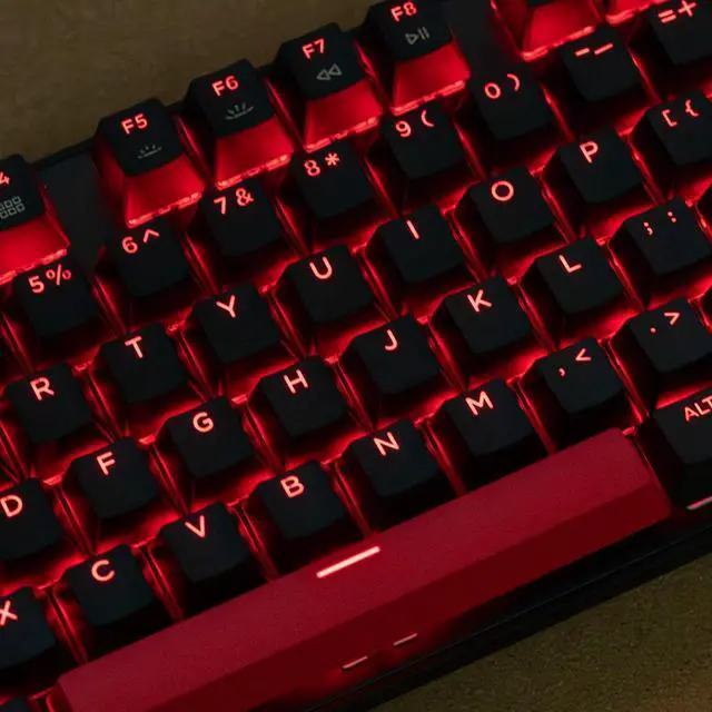Alt view image 6 of 7 - LEMOKEY X2 QMK/VIA Custom Gaming Keyboard and Mouse Combo, Programmable 100% Full Size Layout Gasket Mount, Red Backlight Wired Mechanical Keyboard with Brown Switches for Mac/Windows/Linux