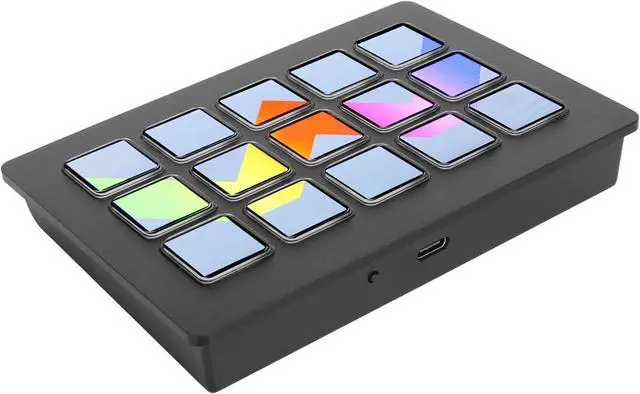 Alt view image 2 of 7 - Stream Deck LCD Custom Keyboard with 15 Keys, Studio Controller Macro Keyboard Action in App Software Like OBS, Twitch, YouTube and More, Work with Pc