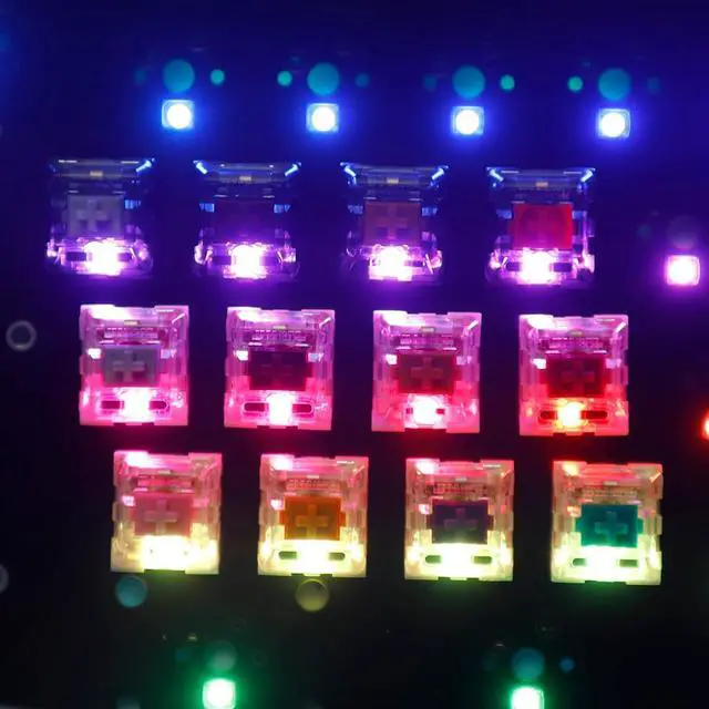 Alt view image 7 of 7 - Kailh Speed Silver Gold Copper Bronze Pink Super Speed Silver Copper Red Bronze Pro Purple Burgundy Light Green MX SMD 3 Pin RGB Switches for Mechanical Keyboard (90 PCS, Super Speed Silver)