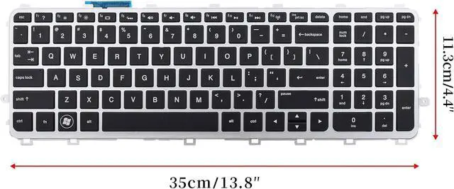 Alt view image 7 of 7 - SUNMALL Laptop Backlit Keyboard Replacement Compatible with HP Envy 15-J000 15T-J100 15Z-J100 15-Q 15T-Q 17-J 17T-J000 17T-J100 M7-J.Touchsmart M6-N US Layout with Backlight
