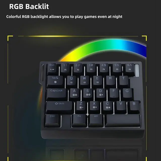 Alt view image 4 of 7 - HE30 Corded Mechanical Keyboard with Switches for Effortless Typing for Home and Office