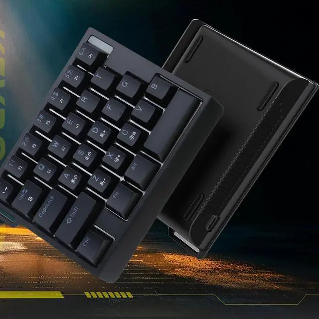 Alt view image 4 of 7 - HE30 Mechanical Game Keyboard with Colorful Lighting Enhances Durability for Office Game Use Quick Action Keypad
