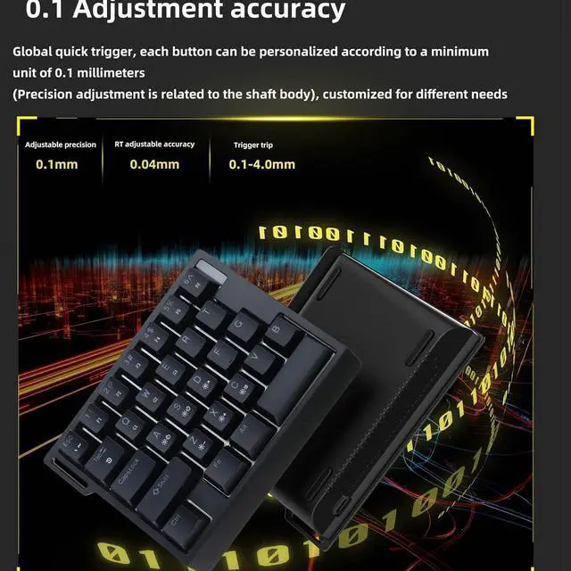 Alt view image 3 of 7 - HE30 Mechanical Game Keyboard with Colorful Lighting Enhances Durability for Office Game Use Quick Action Keypad