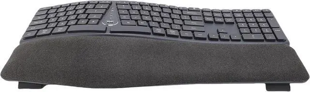 Alt view image 5 of 7 - Asixxsix Wireless Ergonomic Keyboard with Cushioned Wrist Rest, 2.4G USB C Bluetooth Wireless Rechargeable Split Keyboard, 111 Keys Computer Keyboards for Desktop Laptop