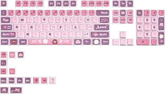 Main image of Clear PC Keycaps Set Cartoon Backlit Keycap120Key Caps for MX Switches Mechanical Keyboards Full Keycap Set
