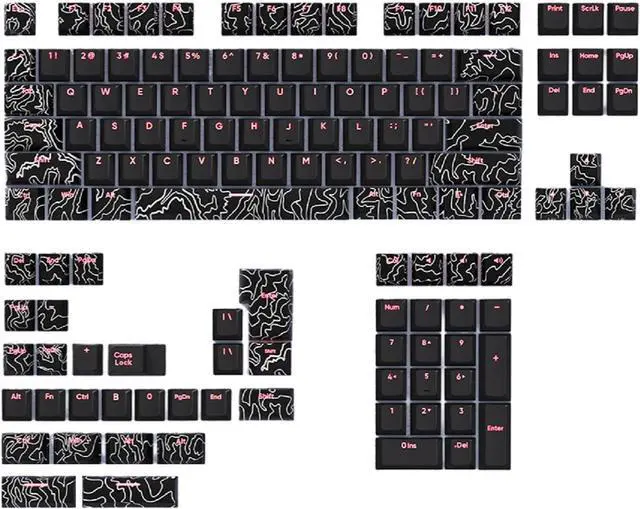 Main image of Azxcvbnm - Double-shot backlit keys, altitude line, five-sided sublimation mechanical keyboard