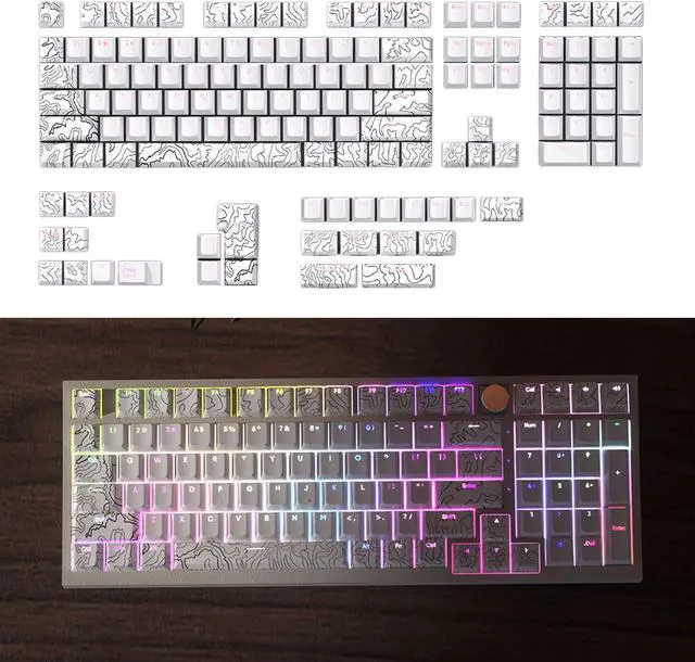 Alt view image 2 of 7 - Azxcvbnm - Double-shot backlit keys, altitude line, five-sided sublimation mechanical keyboard