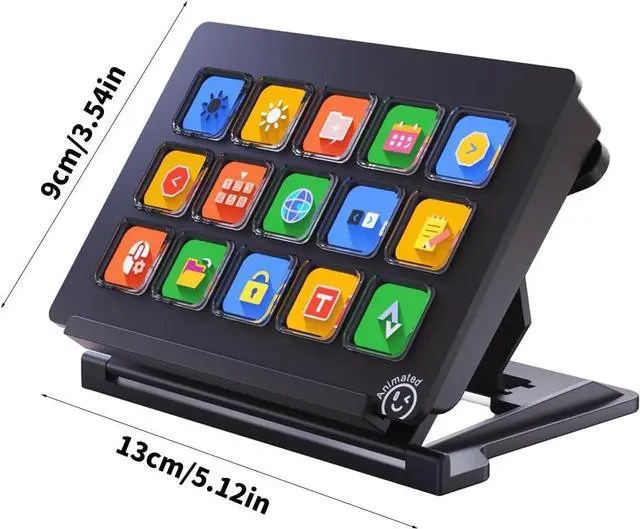 Alt view image 4 of 7 - Pitadue Live Stream Command Centers 15Customizable Button Ai Keyboards Stream Controller For Mutiple Apps Content Creation