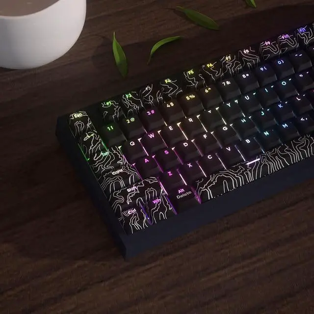 Alt view image 6 of 7 - Double Shot Backlit Thick Keycaps Set for Sublimation Mechanical Keyboard Sublimation Advanced Special Lines