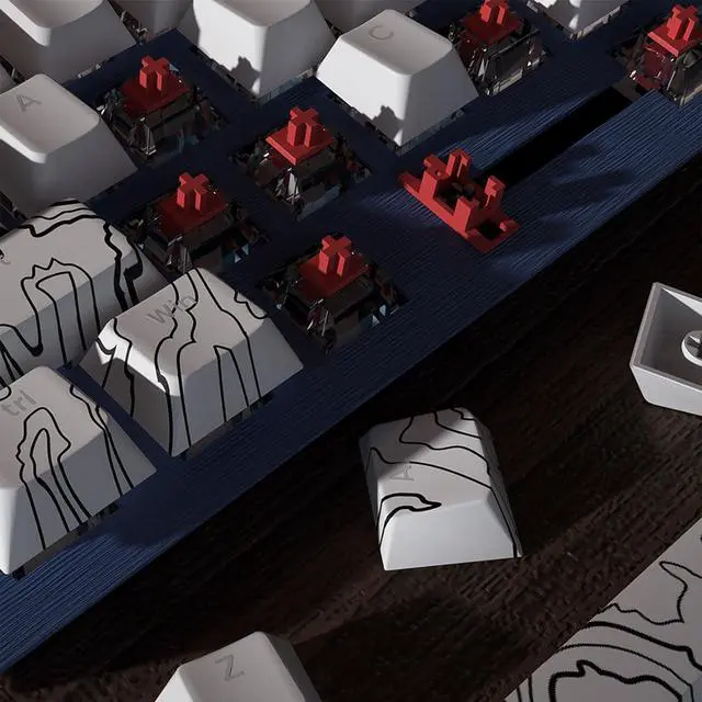 Alt view image 4 of 7 - Azxcvbnm - Double-shot backlit keys, altitude line, five-sided sublimation mechanical keyboard