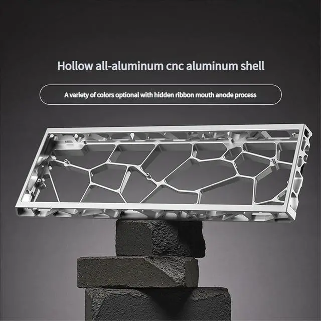 Alt view image 6 of 7 - Ventilated Aluminum Keyboard Housing Case For MAD60/WIN60 Keyboards Shockproof & Multi Color Option Hollow Mechanical Keyboard Shell