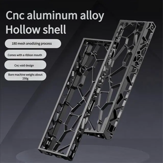 Alt view image 5 of 7 - Ventilated Aluminum Keyboard Housing Case For MAD60/WIN60 Keyboards Shockproof & Multi Color Option Hollow Mechanical Keyboard Shell