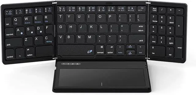 Main image of Ergonomic Foldable Keyboard Keypad with Large Touchpad and Numpad for Tablets PC