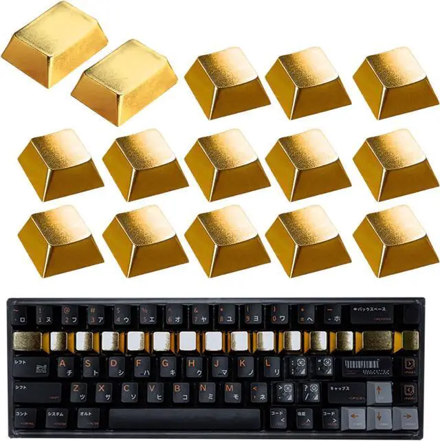 Alt view image 2 of 7 - Alloy Keycap for Mechanical Keyboard Keycaps 15Pieces Set for Gamers and Typists Mechanical Keyboard Keycaps